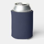 Navy Blue - gepersonaliseerd monogram en naam Blikjeskoeler (Blikje Achterkant)