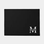 Navy Blue - gepersonaliseerd monogram en naam Deurmat (Voorkant)