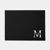 Navy Blue - gepersonaliseerd monogram en naam Deurmat (Voorkant)