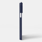 Navy Blue - gepersonaliseerd monogram en naam iPhone Hoesje (Rechterkant)