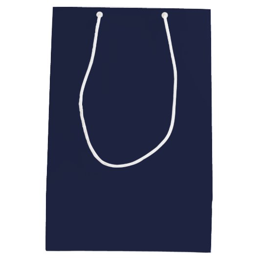 Navy Blue - gepersonaliseerd monogram en naam Medium Cadeauzakje (Achterkant)