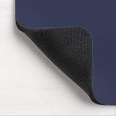 Navy Blue - gepersonaliseerd monogram en naam Muismat (Hoek)