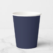 Navy Blue - gepersonaliseerd monogram en naam Papieren Bekers (Achterkant)