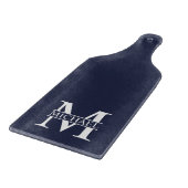Navy Blue - gepersonaliseerd monogram en naam Snijplank (Hoek)