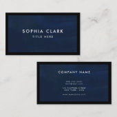 Navy Blue - gepersonaliseerde Luxury Modern Elegan Visitekaartje (Voorkant / Achterkant)