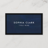 Navy Blue - gepersonaliseerde Luxury Modern Elegan Visitekaartje (Voorkant)