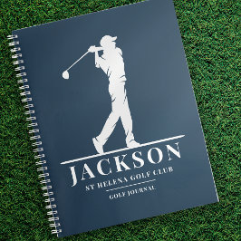 Navy Blue gepersonaliseerde Monogram Golf Journal Notitieboek