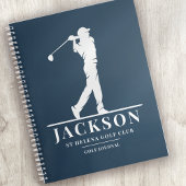 Navy Blue gepersonaliseerde Monogram Golf Journal Notitieboek