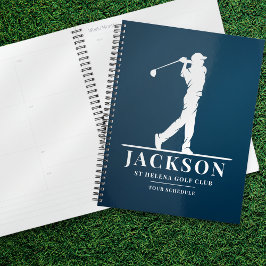 Navy Blue gepersonaliseerde Monogram Golf Planner