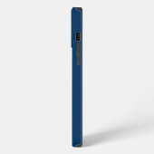 Navy Blue gepersonaliseerde naam eenvoudig iPhone Hoesje (Linkerkant)