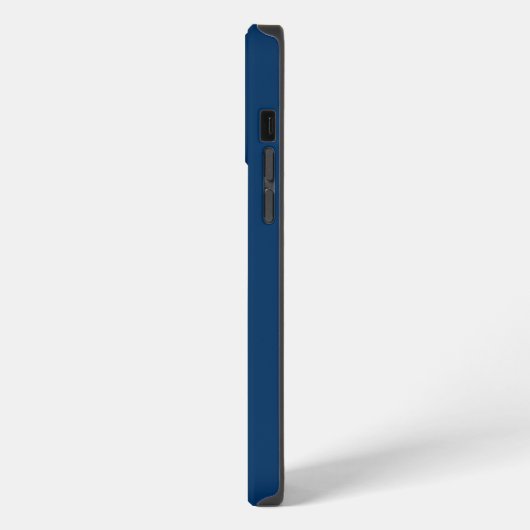 Navy Blue gepersonaliseerde naam eenvoudig iPhone Hoesje (Linkerkant)