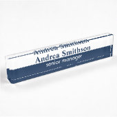 Navy blue gepersonaliseerde naam naambordje