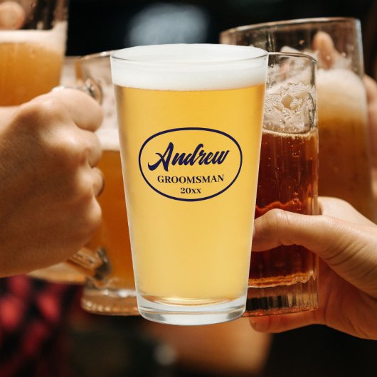 Navy Blue gestileerde bruiloftsbruidsjonker Glas