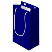 Navy Blue Gift Bag Klein Cadeauzakje (Voorkant Gekanteld)