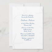 Navy Blue Gift Box Vrijgezellenfeest Kaart (Achterkant)