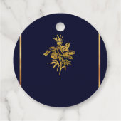 Navy Blue Gift-Labels Bedankjes Labels (Achterkant)