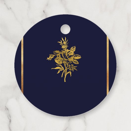 Navy Blue Gift-Labels Bedankjes Labels (Achterkant)