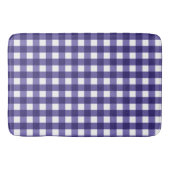 Navy blue gingham badmat (Voorkant)