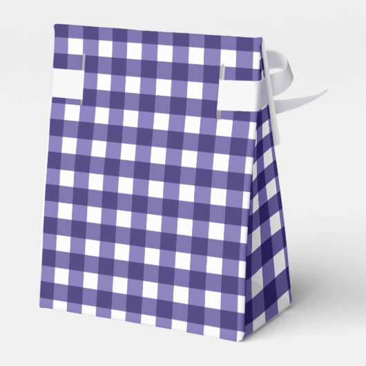 Navy blue gingham bedankdoosjes (Achterkant)