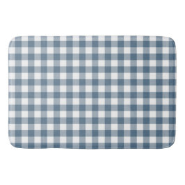 Navy Blue Gingham Buffalo Check Plaid Badmat