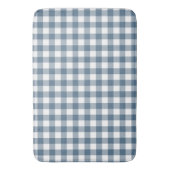 Navy Blue Gingham Buffalo Check Plaid Badmat (Voorkant Verticaal)