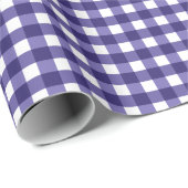 Navy blue gingham cadeaupapier (Rol Hoek)