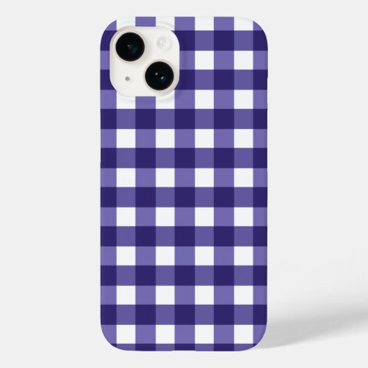 Navy blue gingham Case-Mate iPhone case (Achterkant)