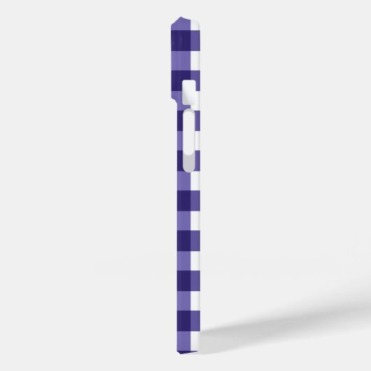 Navy blue gingham Case-Mate iPhone case (Achterkant / Links)