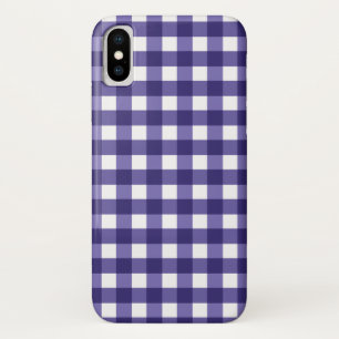 Navy blue gingham Case-Mate iPhone case