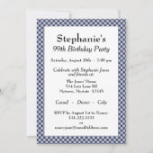 Navy Blue Gingham controleert het patroon voor all Kaart (Voorkant)