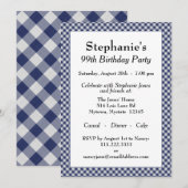 Navy Blue Gingham controleert het patroon voor all Kaart (Voorkant / Achterkant)