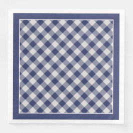 Navy Blue Gingham controleert patroon voor alle ge Servet