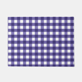 Navy blue gingham deurmat (Voorkant)
