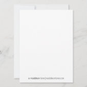 Navy Blue Gingham Dreams Foto geboorteaankondiging Aankondiging (Achterkant)