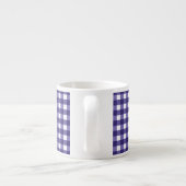 Navy blue gingham espresso kop (Achterkant)