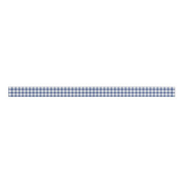 Navy Blue Gingham Grosgrain Ribbon Lint