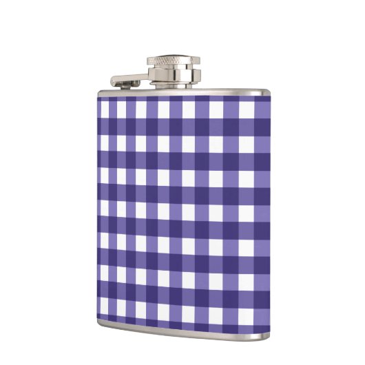 Navy blue gingham heupfles (Links)