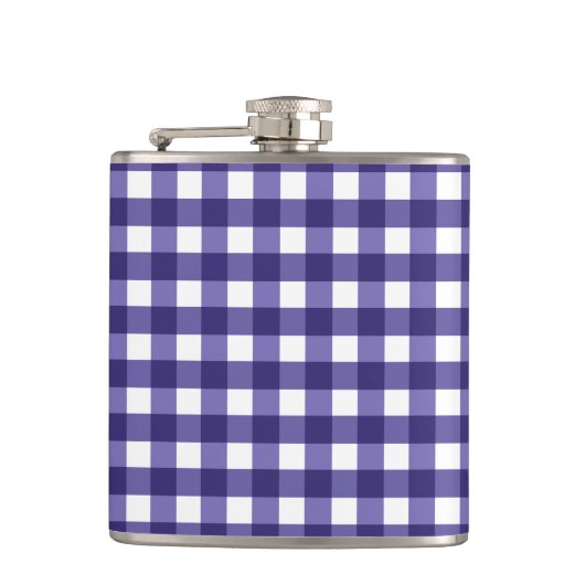 Navy blue gingham heupfles (Voorkant)