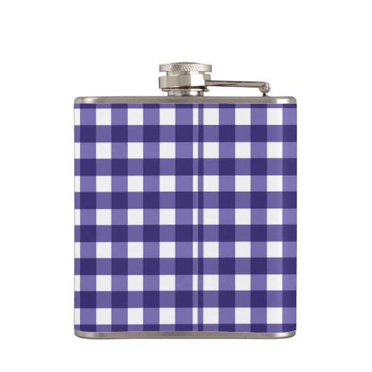 Navy blue gingham heupfles (Achterkant)