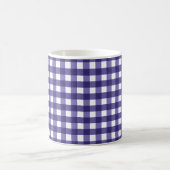 Navy blue gingham koffiemok (Center)