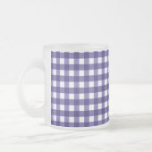 Navy blue gingham matglas koffiemok (Links)