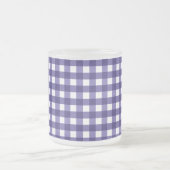 Navy blue gingham matglas koffiemok (Center)