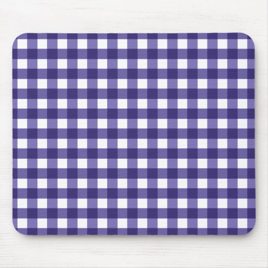 Navy blue gingham muismat (Voorkant)