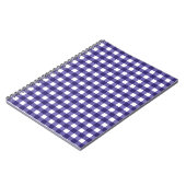 Navy blue gingham notitieboek (Linkerzijde)