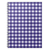 Navy blue gingham notitieboek (Voorkant)