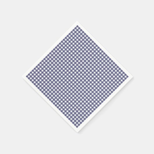 Navy Blue Gingham Papieren servetten (Hoek)