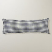 Navy Blue Gingham Pattern Body Pillow Lichaamskussen (Achterkant)