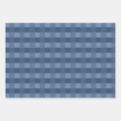 Navy Blue Gingham Pattern Wrapping Paper (Voorkant 3)