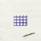 Navy blue gingham post-it® notes (Op bureau)