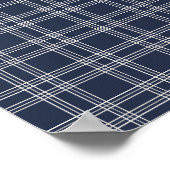 Navy Blue Gingham Poster (Hoek)